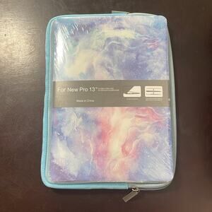 MacBook New Pro 13” shell with light blue soft case